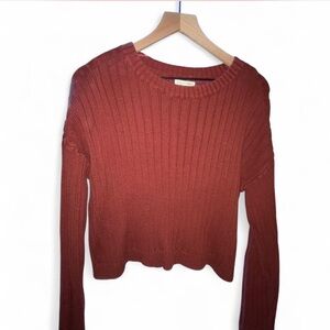 La Hearts Terracotta Crew Neck Sweater